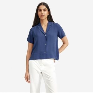 Everlane The Clean Silk Short Sleeve Notch Shirt